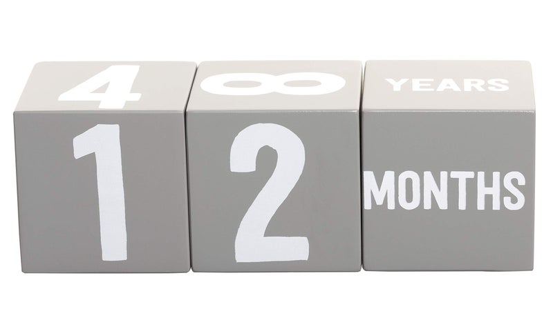 Kate & Milo Baby Milestone Photo Props, Monthly Growth Markers, Baby Age Milestone Keepsakes, Gray Wooden Monthly Blocks, Baby Photo Prop - Image 1